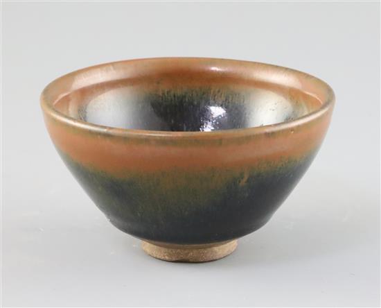 A Chinese Jian type hares fur bowl, D. 12cm